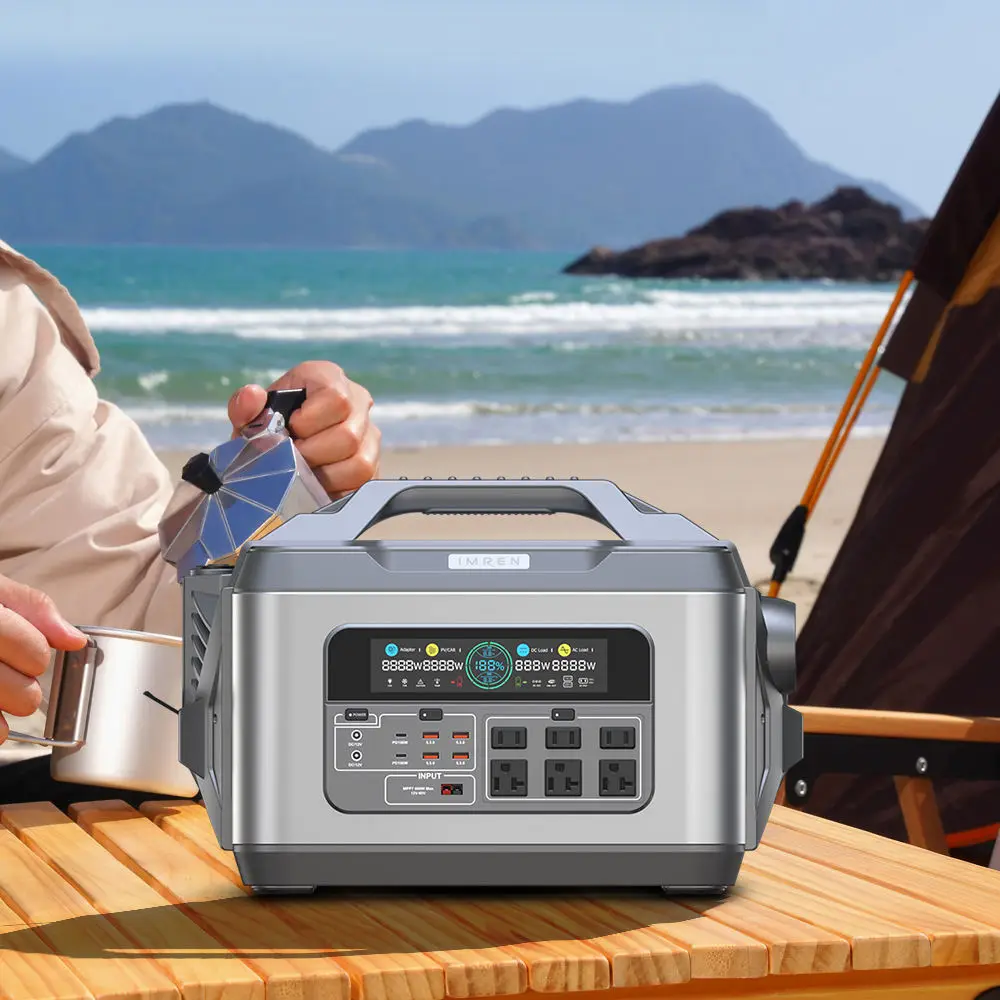 Emergency Solar Generator Portable Battery New Energy 110V 220v Outdoor Camping 2000w Portable Power Station