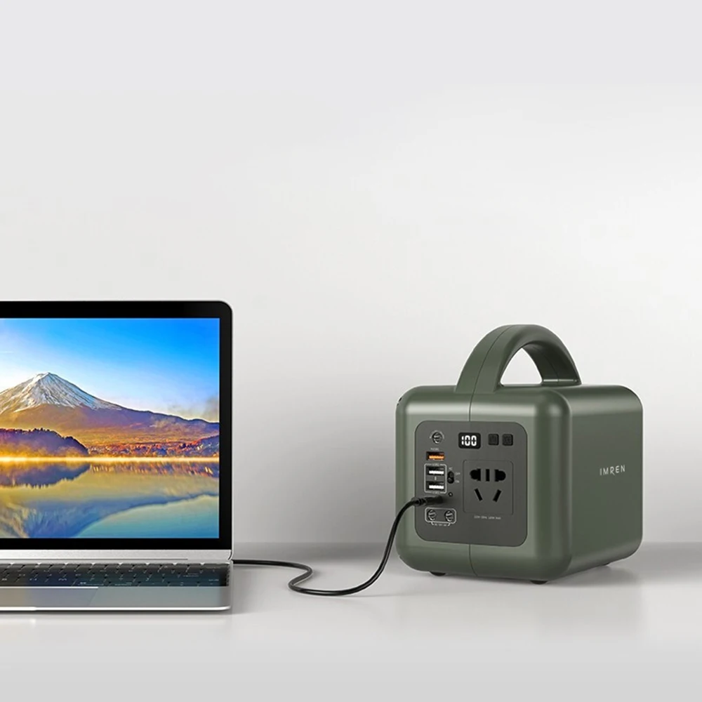 Portable Power Station 120w Bank Solar Emergency Camping Generator Battery 110v 220v Supply Outdoor with Charging Energy Storage
