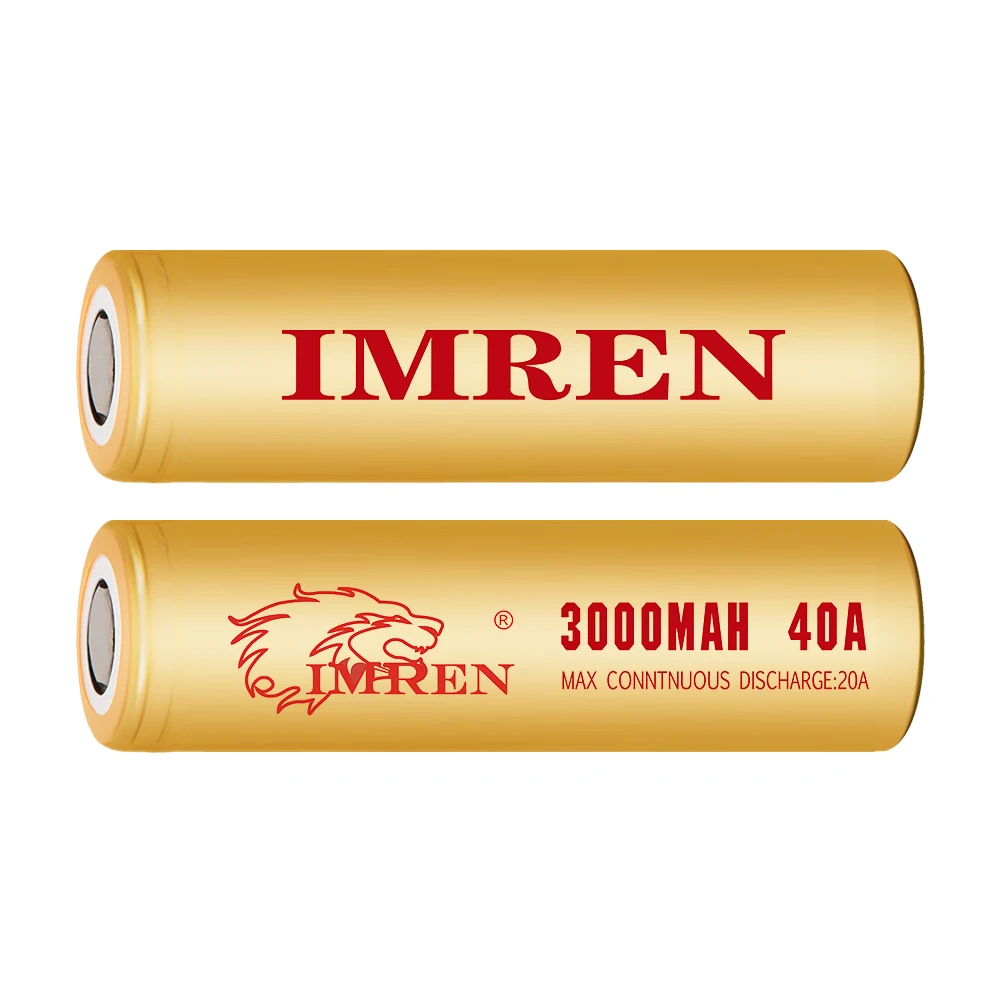 Imren 18650 3.7V 3000mAh 40A High Rate Discharge Battery Lithium Li-Ion Battery Cell