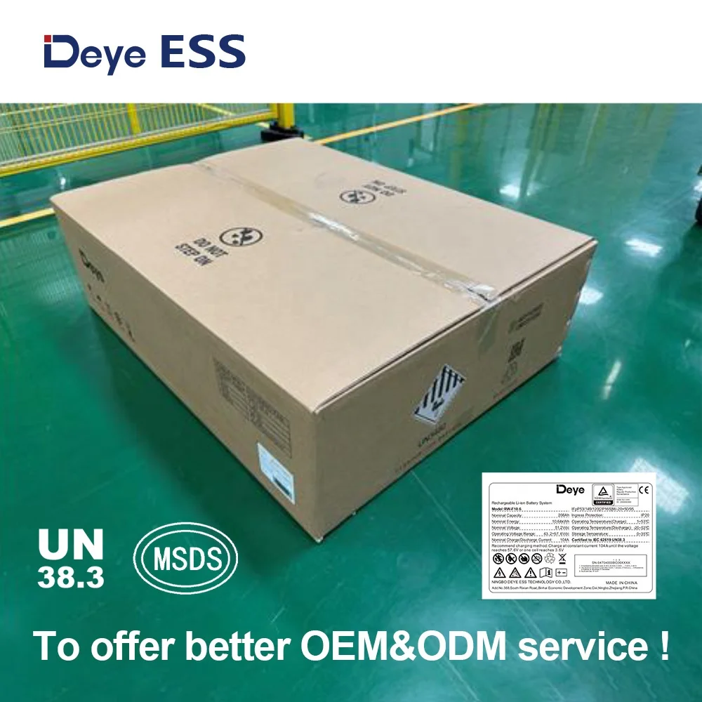 Deye ESS RW-G10.6 Best Solar Storage Lifepo4 Lithium Battery with UN&CE&CB Certificate