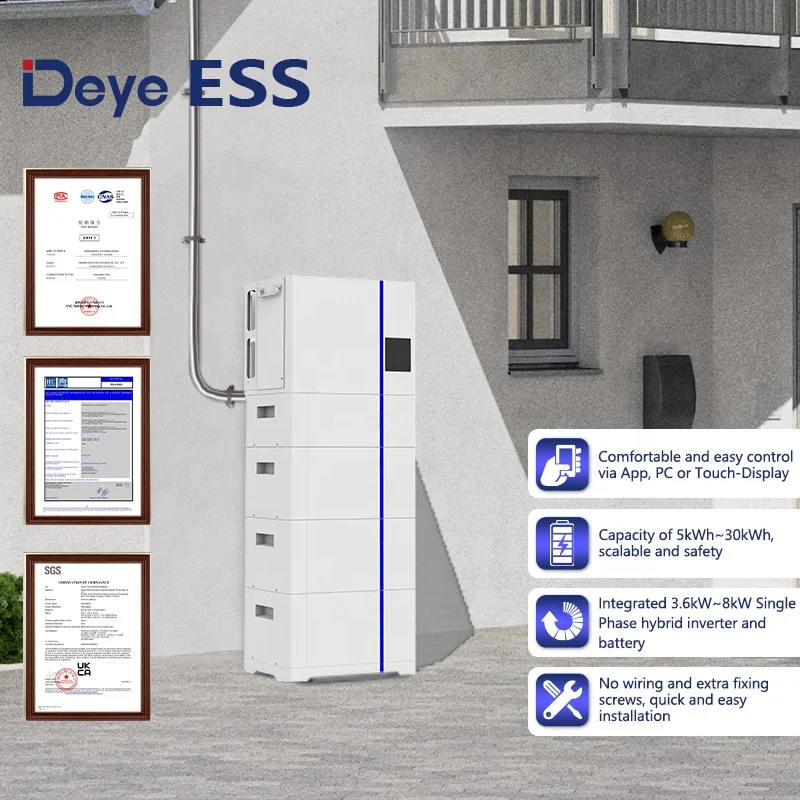 Deye ESS AI-W5.1-B-ess 2024 New Arrival Home Lithium Ion Lifepo4 Solar Deep Cycle All-in-one Battery Storage System