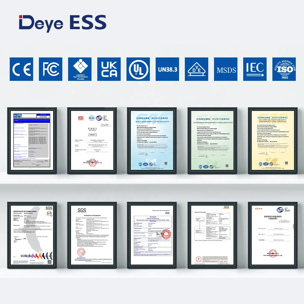 Deye ESS RW-G10.6 Best Solar Storage Lifepo4 Lithium Battery with UN&CE&CB Certificate