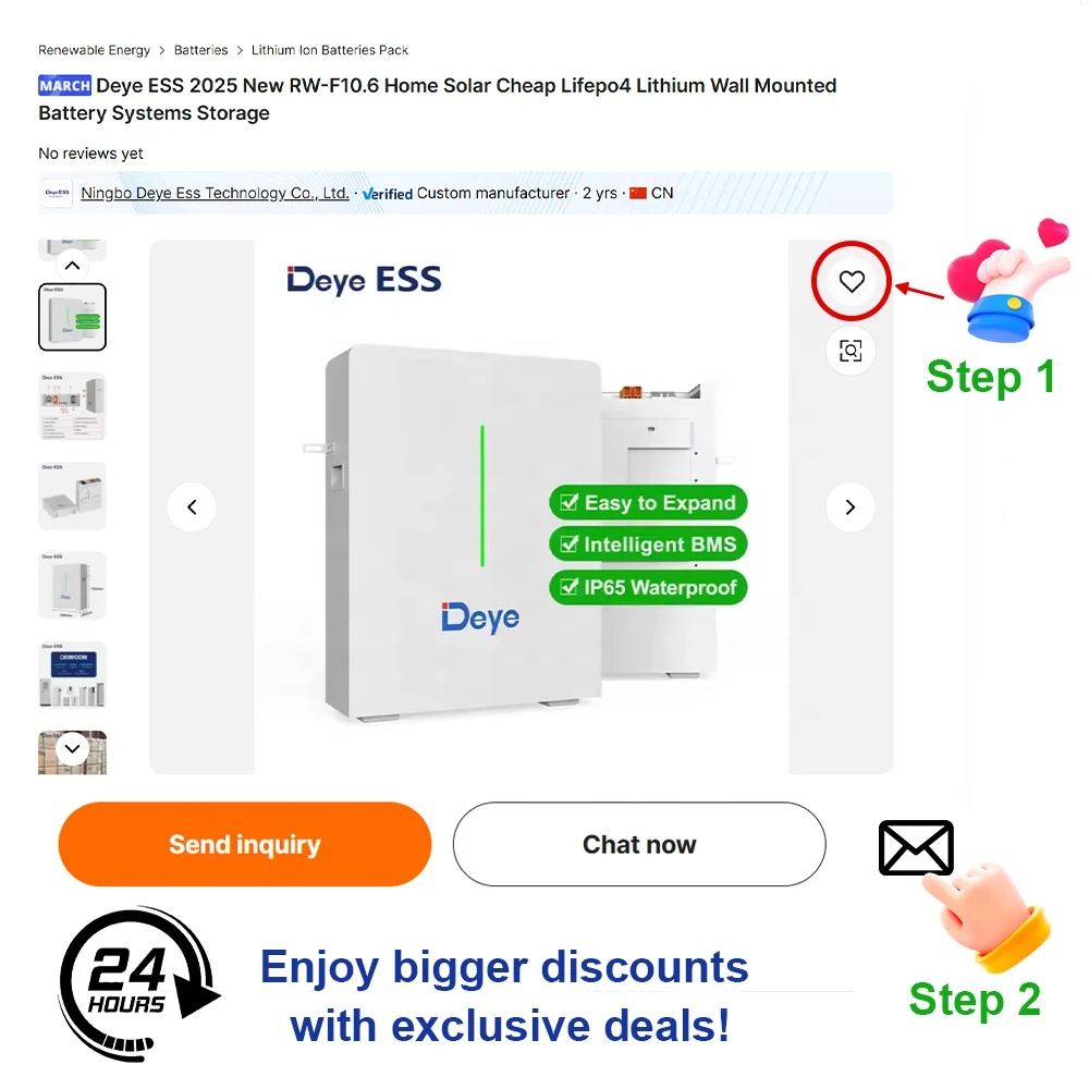 Deye ESS RW-G10.6 Best Solar Storage Lifepo4 Lithium Battery with UN&CE&CB Certificate