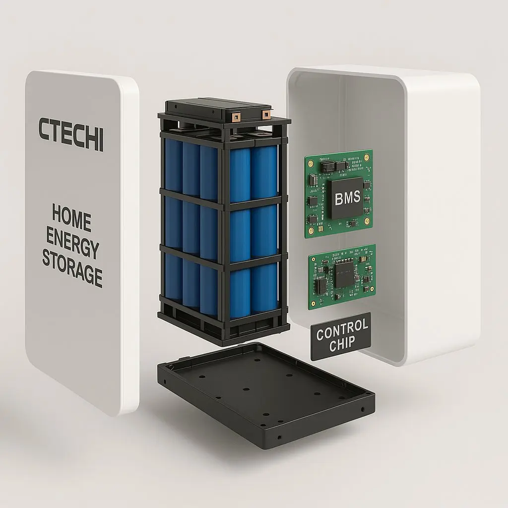 CTECHi 15kWh All in One Residential ESS 48v 15kw Household Energy Storage System 314Ah Fireproof Lifepo4 Battery for Apartment