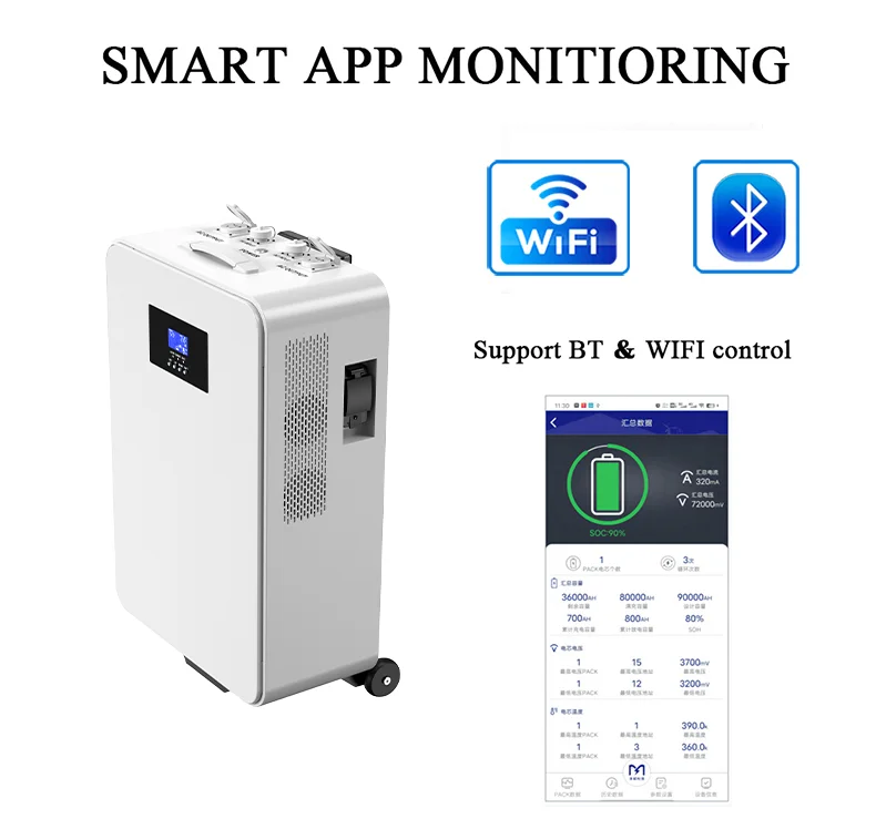 Avepower 5Kwh Portable Power Station 5Kwh Energy Storage System 48V 100Ah LiFePO4 Battery Pack With Solar Inverter