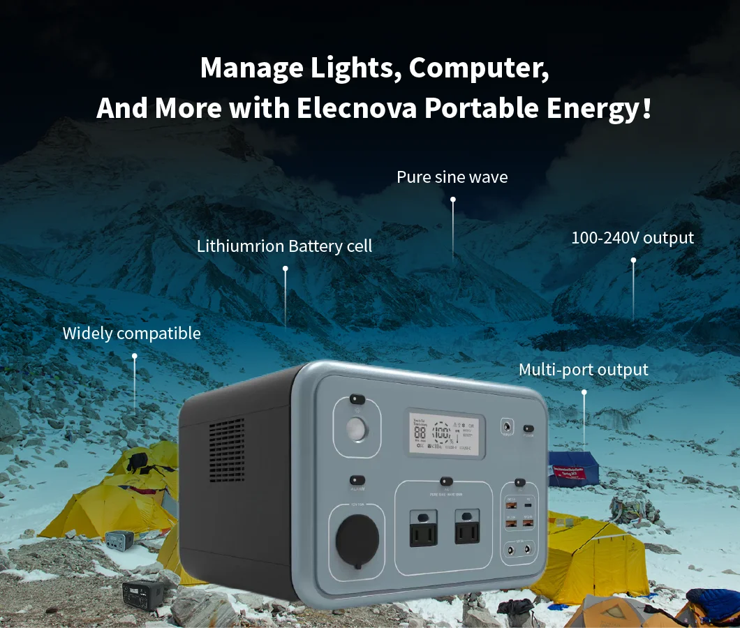 Elecnova  2024 New 500w 600W  Portable Solar Generator