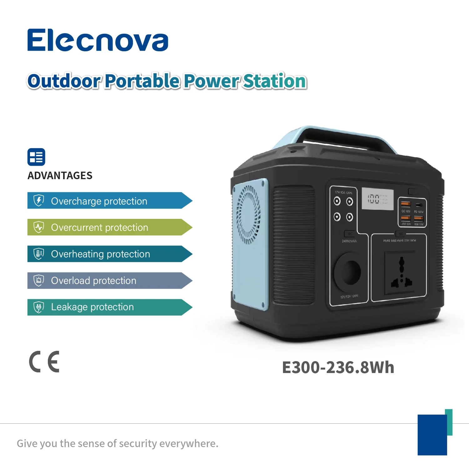 Elecnova Hot Model Power Generator With 3KW Inverter 300 Wh Battery Portable Energy Storage System for Home and Office