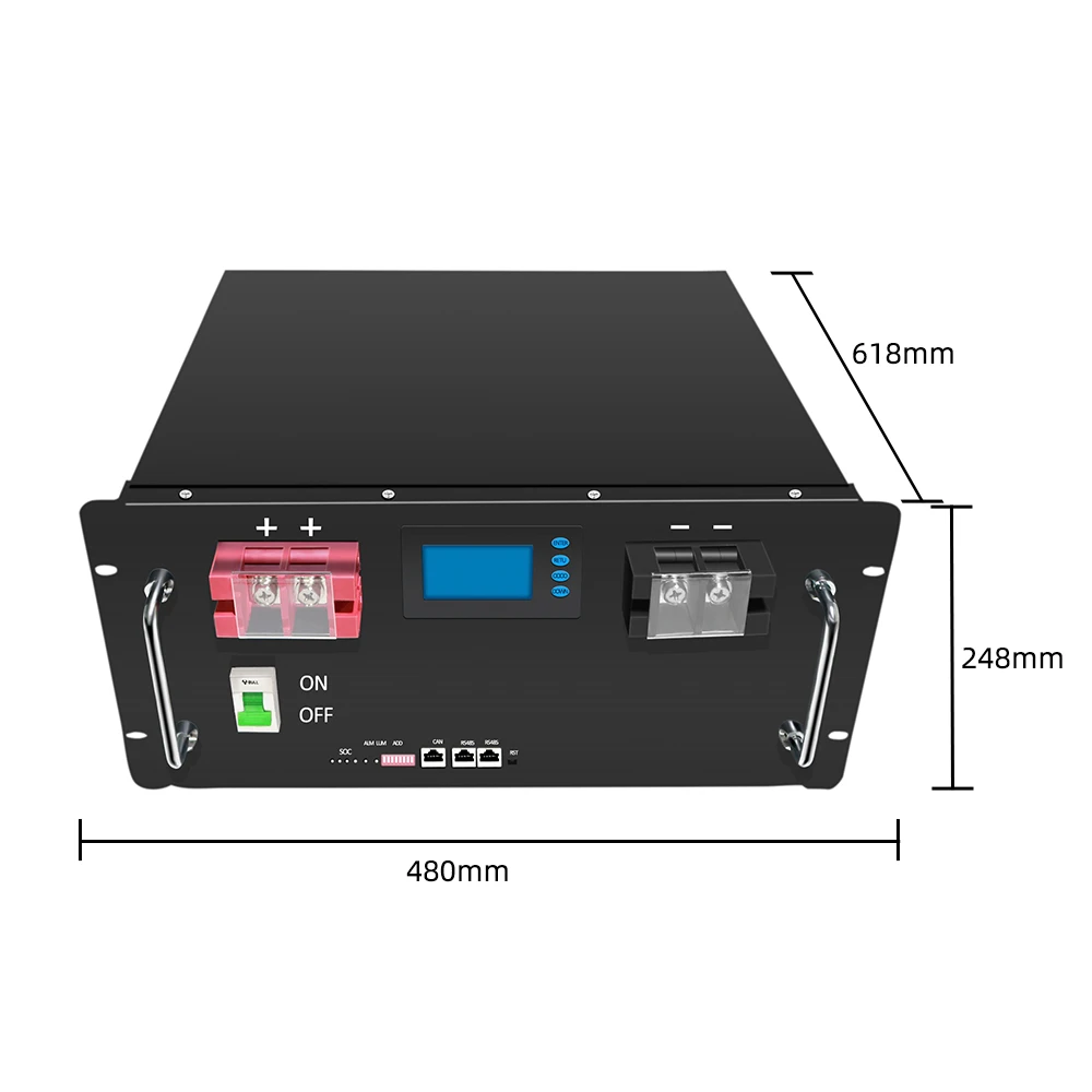 48V 100Ah Rack-mount Battery 5KWh Solar Battery -LiFePo4 Lithium Ion-LFP-rechargeable-off-grid Power Supply with Built-in BMS-4U