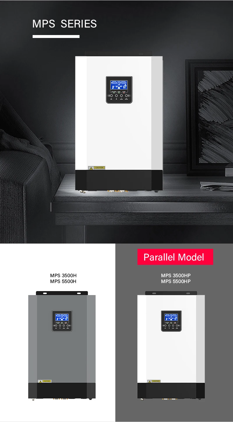 TTN 5.5KW 24V 48V Hybrid Inverter Pure Sine Wave MPPT Off /On Grid Inverter Manufacturer for Solar Energy System