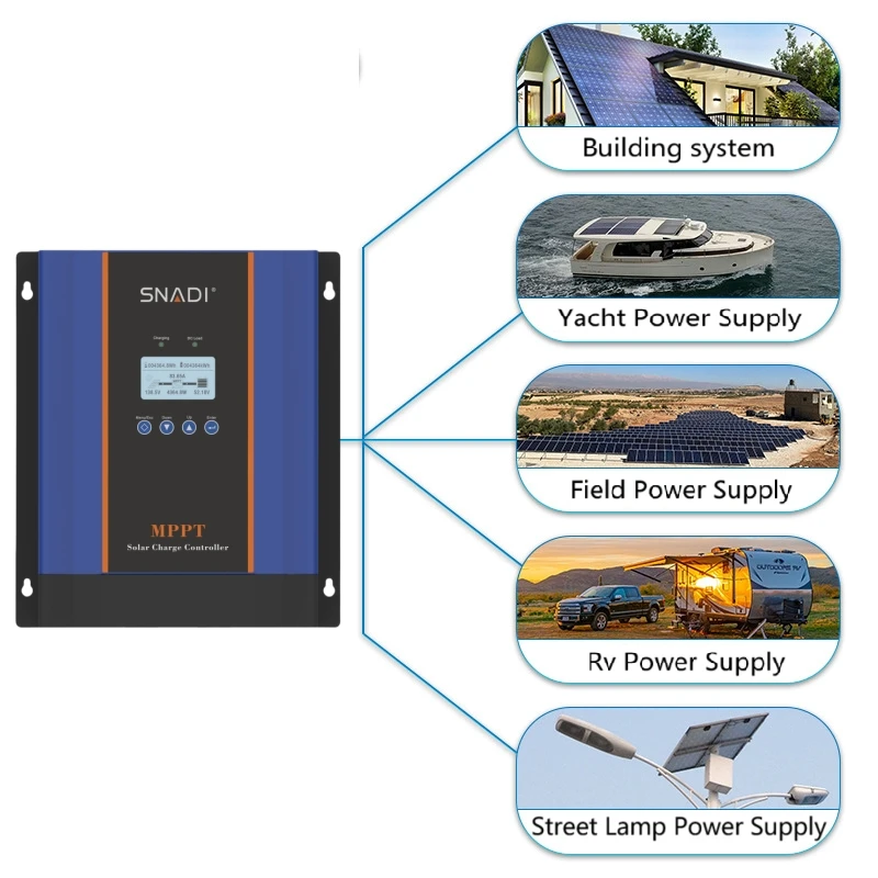 50A 80A 100amp Solar Charger Controllers Off Grid Solar Energy System Use 100A Solar Charge Controller MPPT