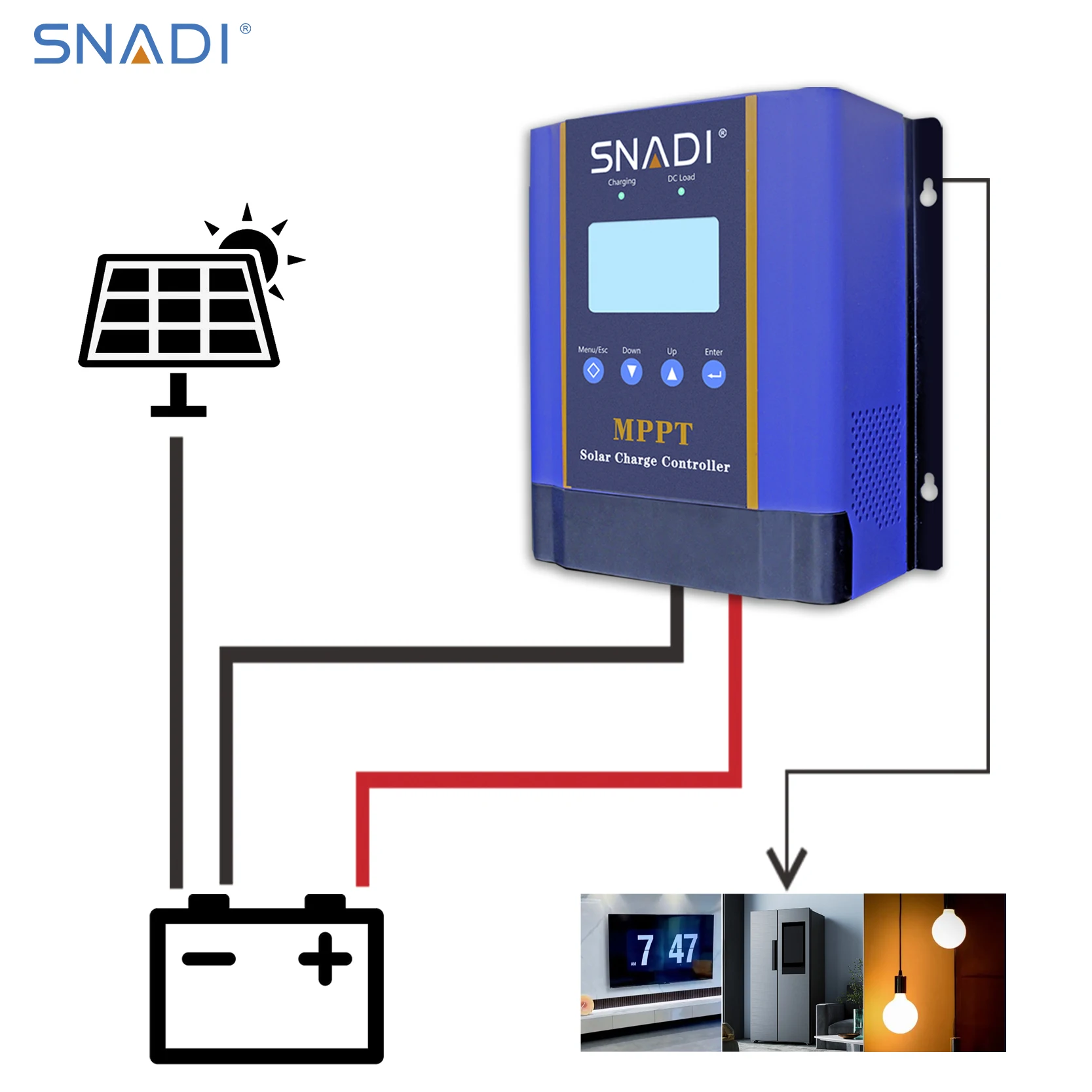 50A 80A 100amp Solar Charger Controllers Off Grid Solar Energy System Use 100A Solar Charge Controller MPPT