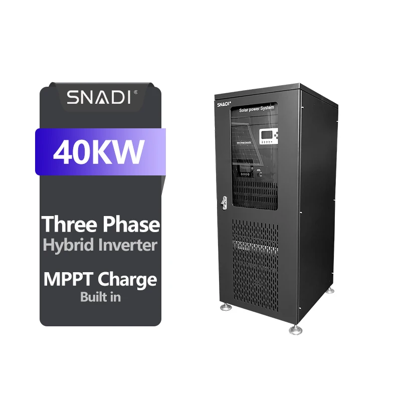 SNADI 40kw 384v Three Phase PWM 100A Hybrid Solar Inverter 40000w 50hz off Grid Pure Sine Wave Inverter