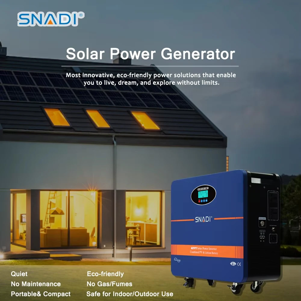 1200w Portable Powered Generators All in One With Battery 1kva 2kva 3kva Home Off Grid 5kw Solar Power Generator