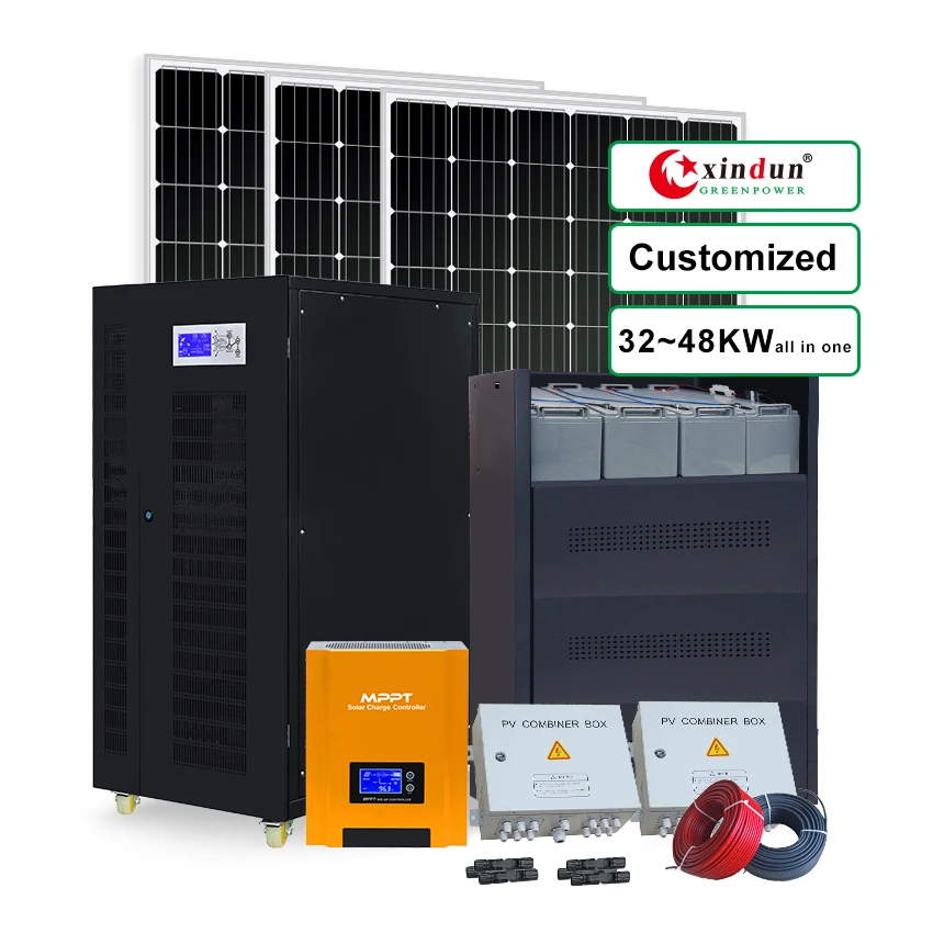 50kw Hybrid Solar Energy Panel System 3 Phase 20kw 50kw Off Grid Solar Power System Complete Kits Price 30kw 40kw 50kw 60kw