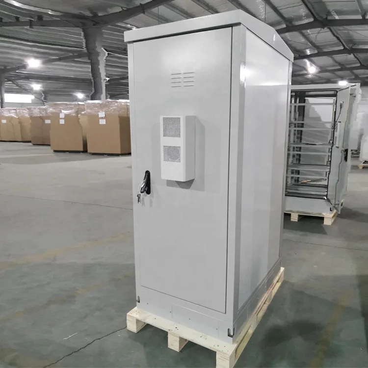 19 Inch Waterproof Outdoor Telecom Cabinet Aluminum IP65 Enclosure with Solar Power System Integrated Photoelectric System