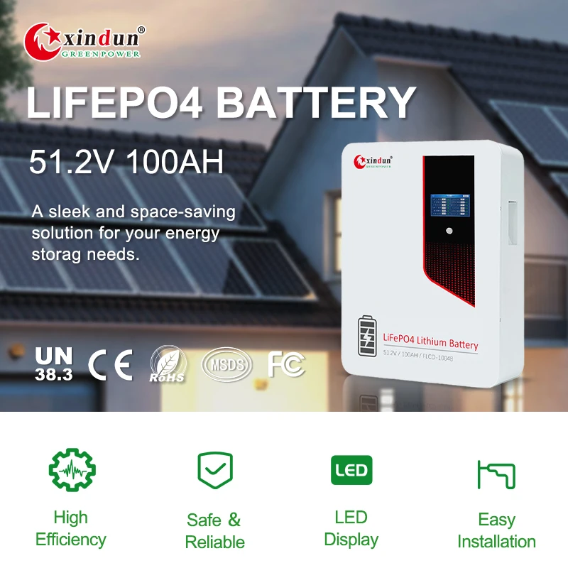 Power Wall 5Kw 51.2V 24 Volt 48V 200Ah 100Ah Lifepo4 Lithium Ion Battery Portable Solar Panel Power Batteries for Solar Systems