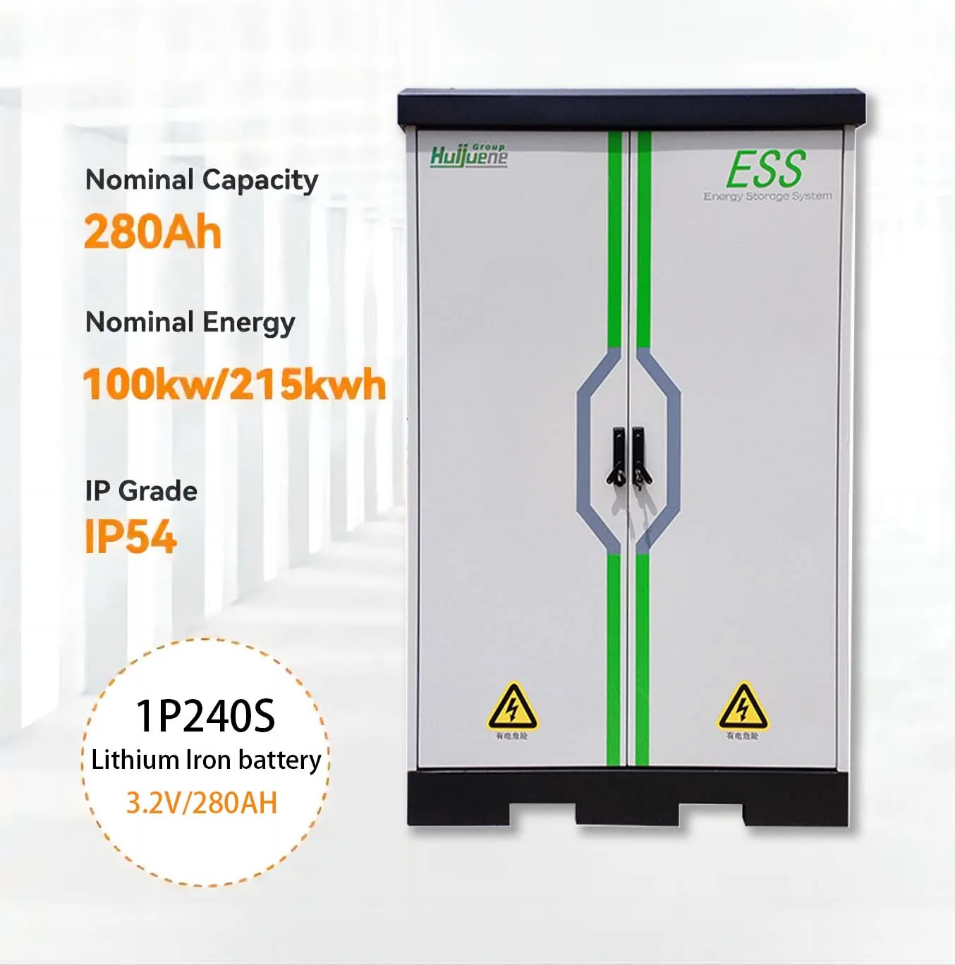 100kwh Lifepo4 High Voltage Battery Commercial Energy Storage System Lithium Ion Battery Battery Cabinet