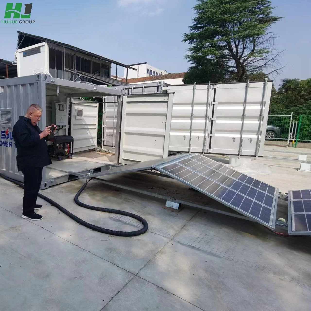 Customizable Power 1Mwh 2Mwh Foldable Solar PV Container CE Certified MPPT Controller Lithium Ion for Outdoor Use Remote Areas