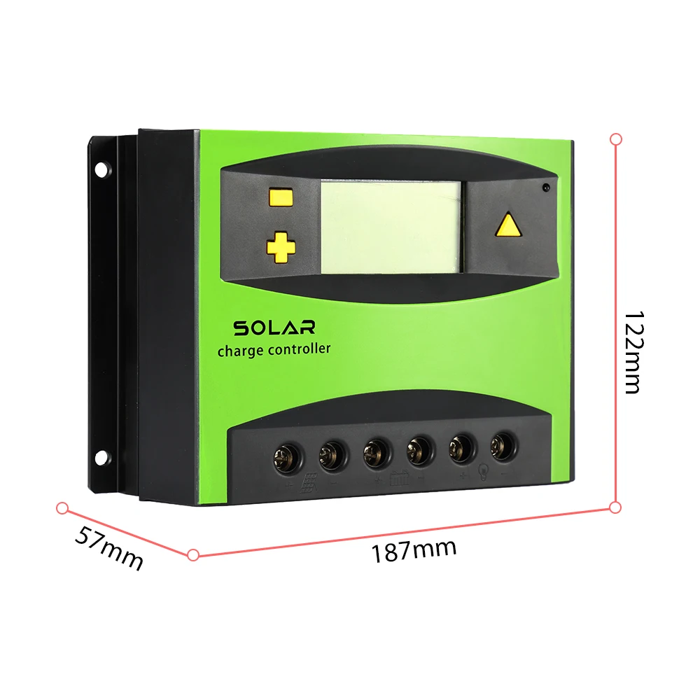 New 10a 20a 30a Lithium Iron Lifepo4 Battery Charger Regulators Stabilizers 12V 24V Auto Dual USB PWM Solar Charge Controller