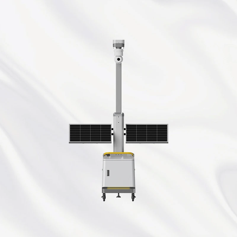 Off Grid Mobile Solar Surveillance Tower Support 4G Built-in Lithium Battery Sustainable Work Lighting Monitoring Solar Tower