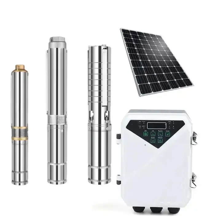 72V 550W 65m Head Solar DC Pump with MPPT Controller Stainless Steel for Agricultural Irrigation Solar Water Pump