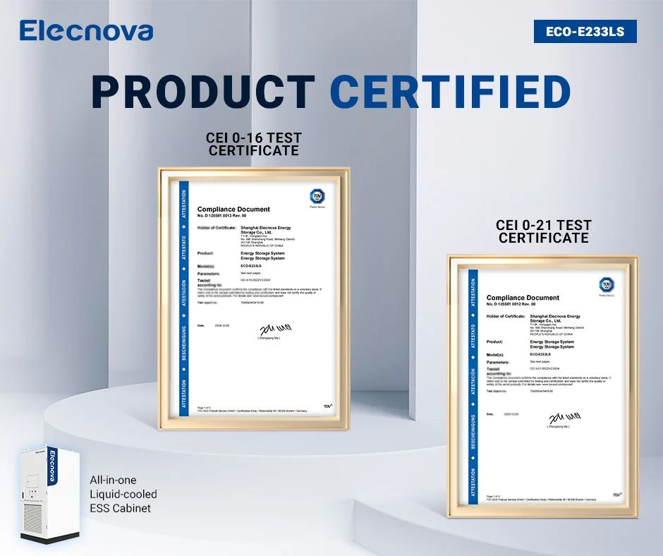 Elecnova 100KW Solar hybrid Inverter Power Conversion System 233KWH energy storage system