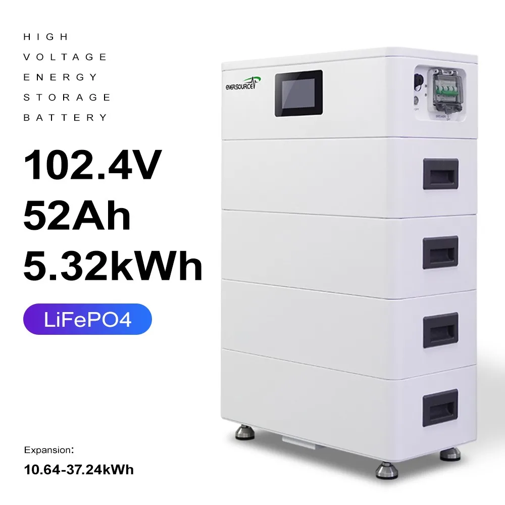 410V 50ah High Volta 5.32KWH 20KWH Lithium Ion Lifepo4 Battery Scalable Energy System for Solar Panels Inverter MPPT Controller