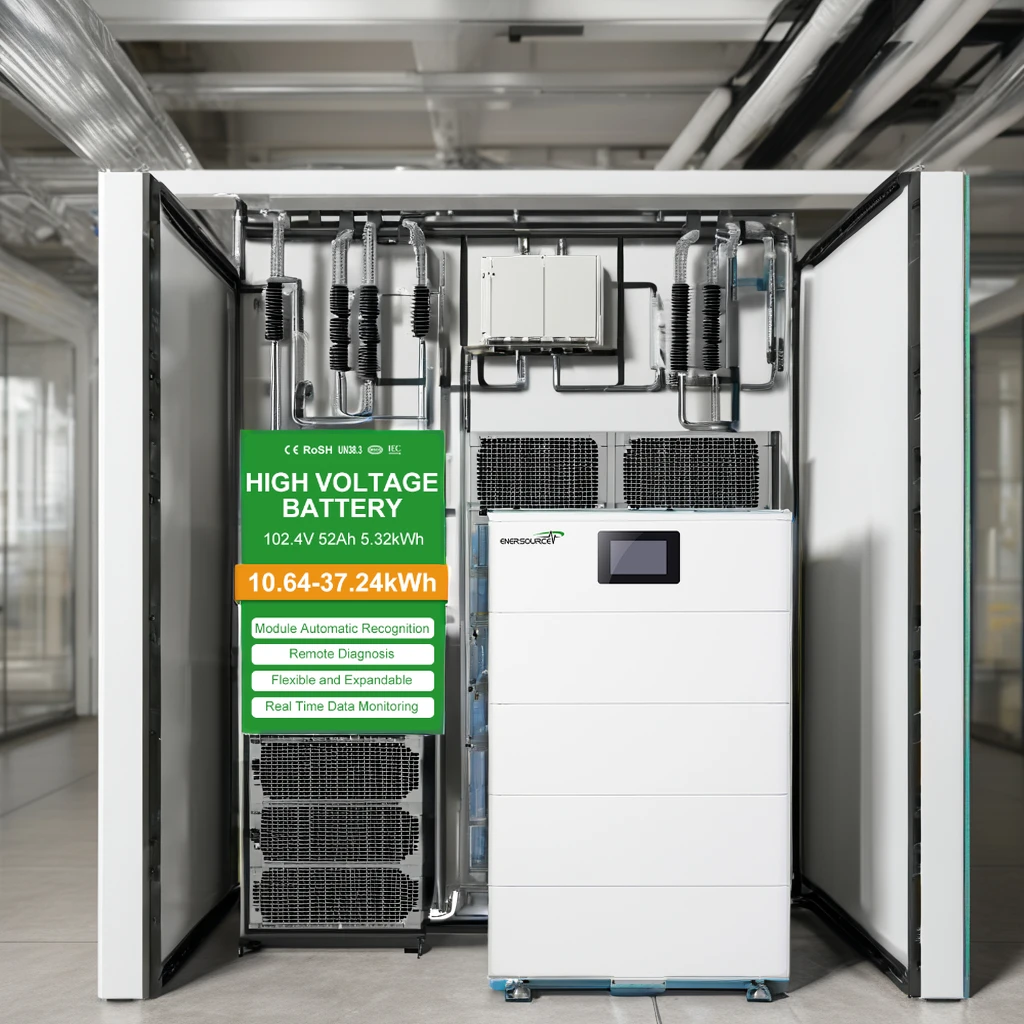 Scalable High Voltage 102.4V-307V Lithium Ion Batteries 5.32KWH-15.4KWH Lifepo4 for Home with MPPT Controller