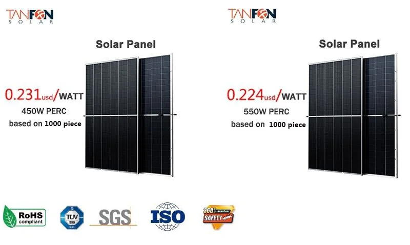 550w Canadia Solar Panel Cell Monocrystalline and Polycrystalline 450w 580w 700w All Black Solar Panels