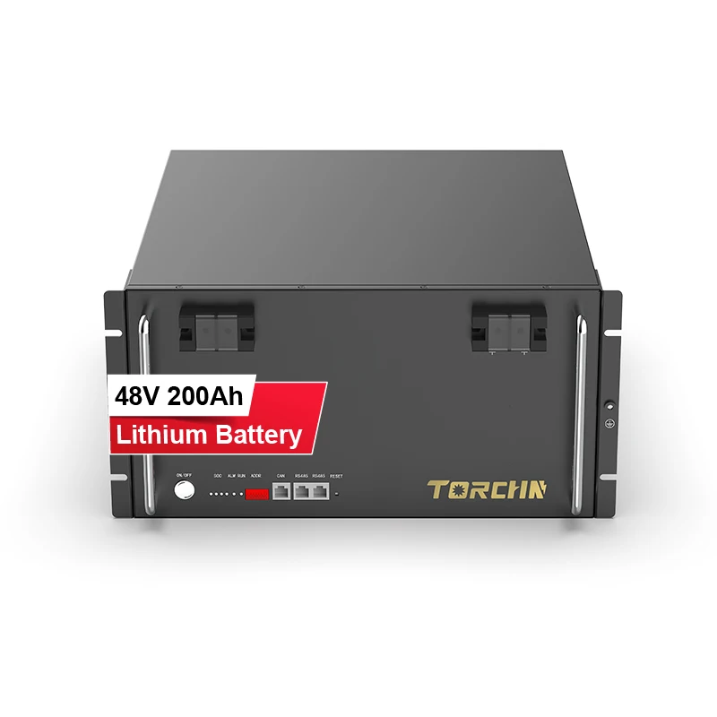 In Stock Lighter Lifepo4 Battery Pack Off-grid Lot Sell 48v 200ah Black Metal Indoor 10 Years IP 20 6000 Times Li-ion 4850 50A