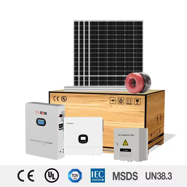 Complete 5kw 10kw Home Solar Panel Generator Set Plug Play Battery Storage Monocrystalline Silicon 12kw Load Full Set Deal Cost