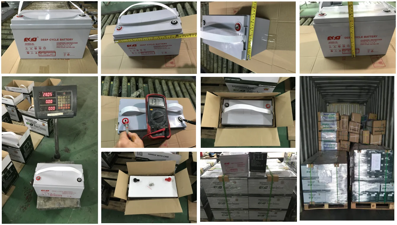 ESG Deep Cycle Storage Batteries AGM 12V100Ah Sealed Lead Acid UPS Deep Cycle Solar Battery