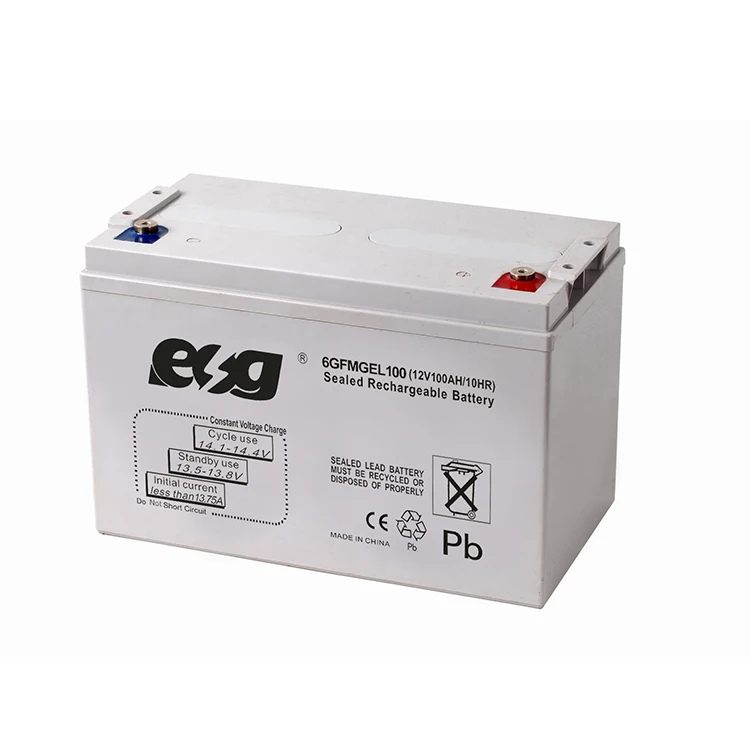 ESG Deep Cycle Storage Batteries AGM 12V100Ah Sealed Lead Acid UPS Deep Cycle Solar Battery
