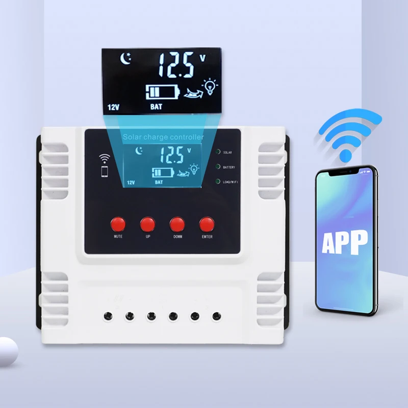 30A 50A 48V MPPT Battery Solar Charge Controller Circuit PWM Off Grid Solar Panel Charge Controller With USB