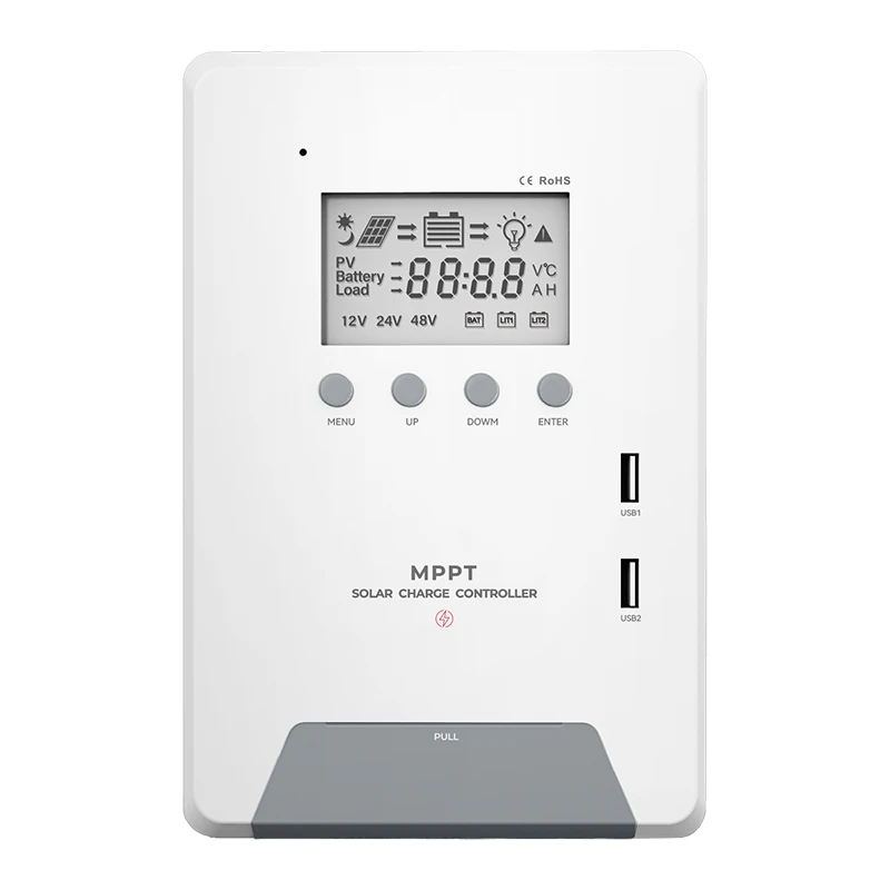 Factory 12V 24V 48V 30A 40A 60A High Capacity Voltage Solar Controller Kit Auto Solar Cell Panel Charger Regulator