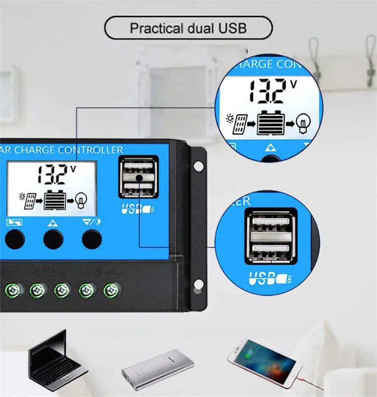 High Quality Panel Battery Power PWM Solar Charge 30AMP PWM Solar Battery Charge Controller