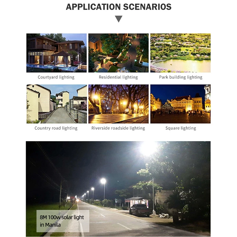 30W 50W 60W 80W 100W Highway Solar Street Lights 150W 200W Solar Street Light Outdoor Heavy Duty With Solar Panels
