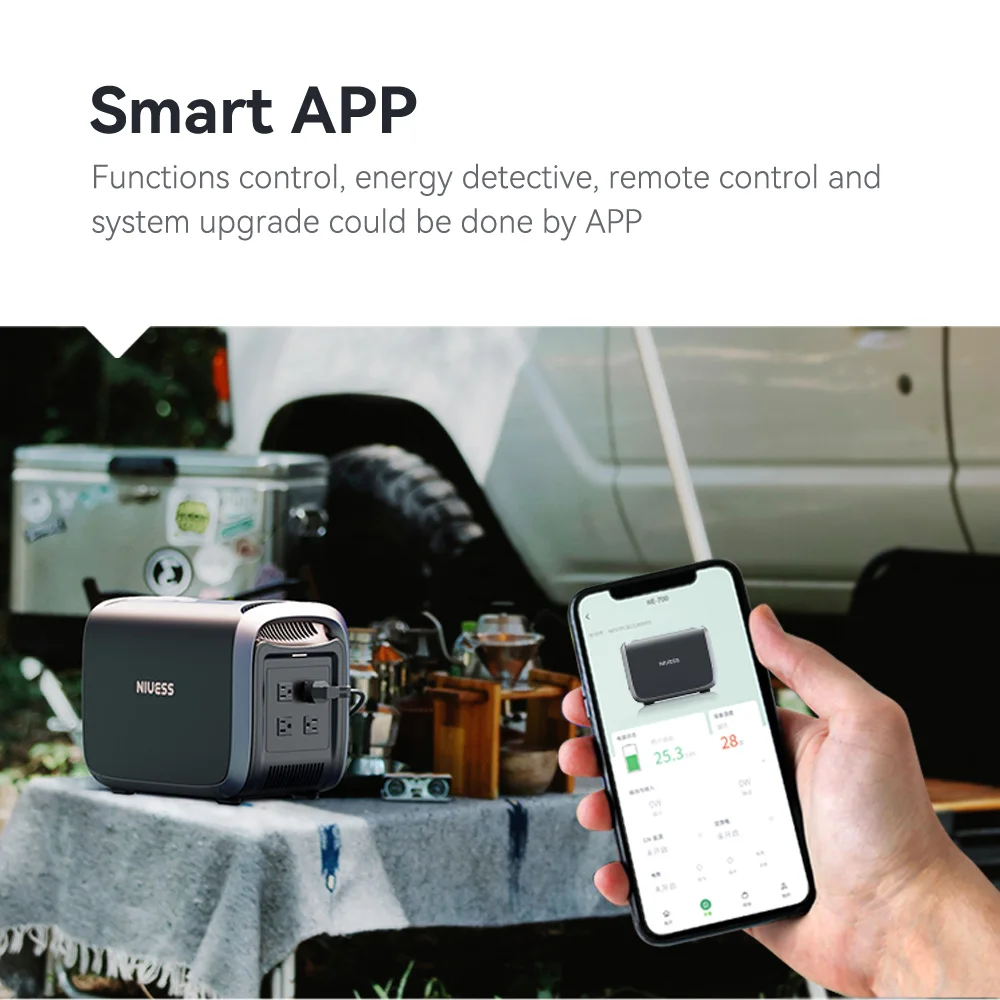 NIUESS Camping Electronics & Portable Power Station All in One Portable Power Station Solar Charge Generator