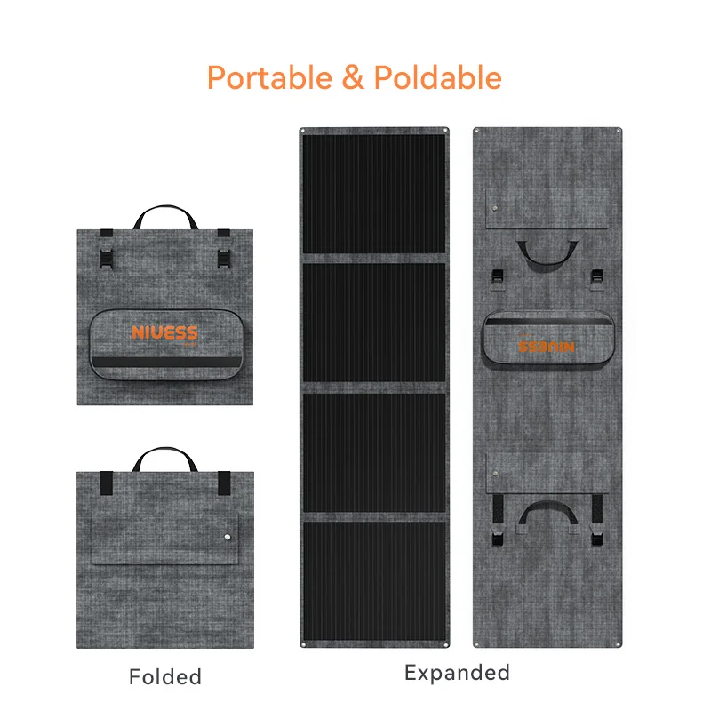 Factory Direct Sales Flexible Portable Outdoor Camping Solar Panel 100W 200W Waterproof