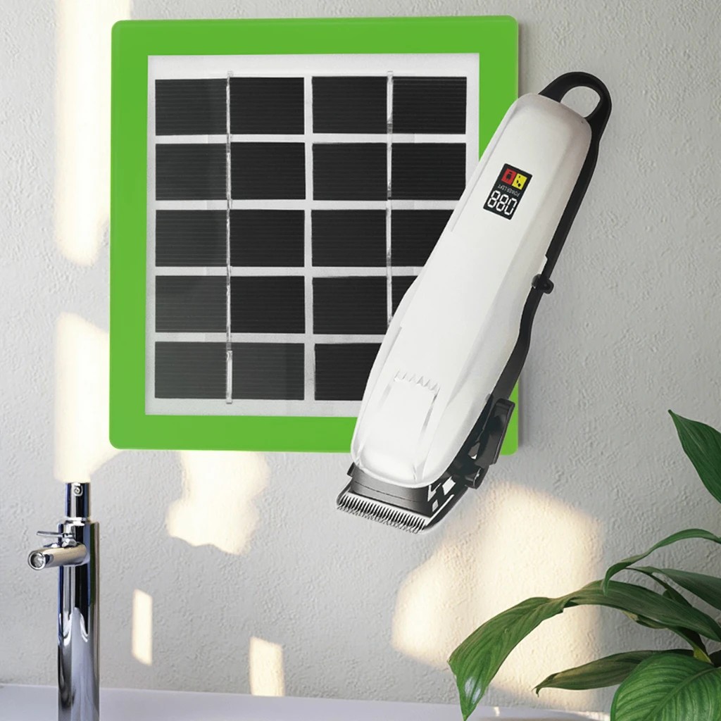 Cordless Solar Charge Electric Hair Clipper