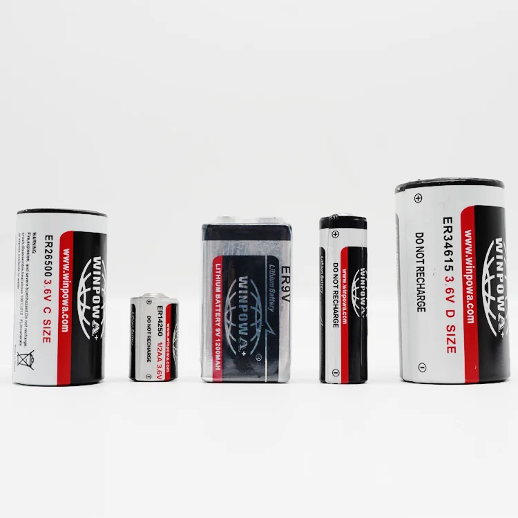 1/2 AA Size ER14250 3.6V 1200mAh Lithium Primary Battery 10 Years Life Time Battery for Electricity Meter