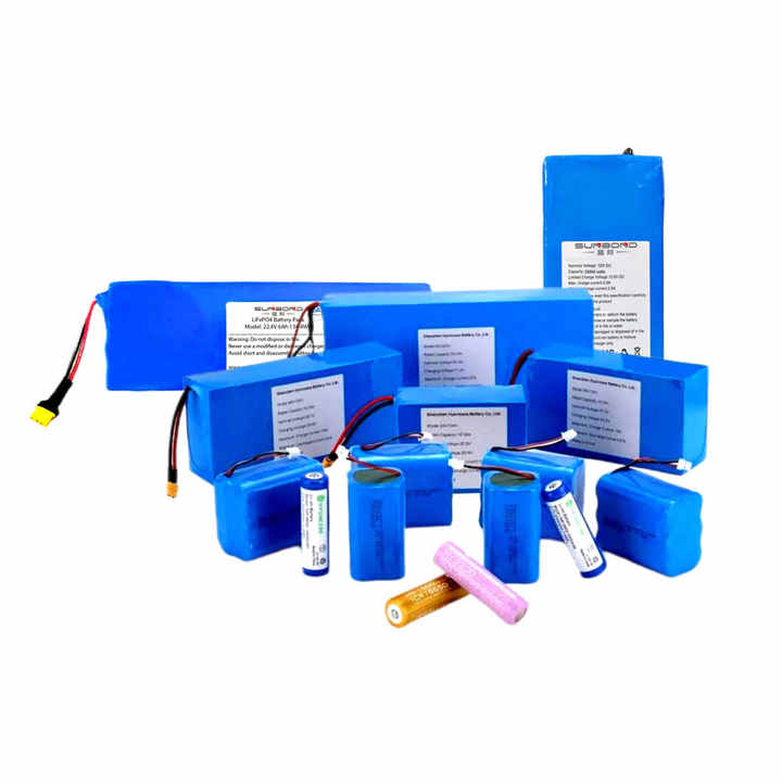 Custom Light LED Lithium Battery Pack 2S1P 3S1P 3S2P 4S1P 7.4V 11.1V 14.8V 2000mAh 2500mAh 2600mAh Li Ion Battery for Power Tools Solar Energy Storage Systems and Electric Vehicles SUNBOND