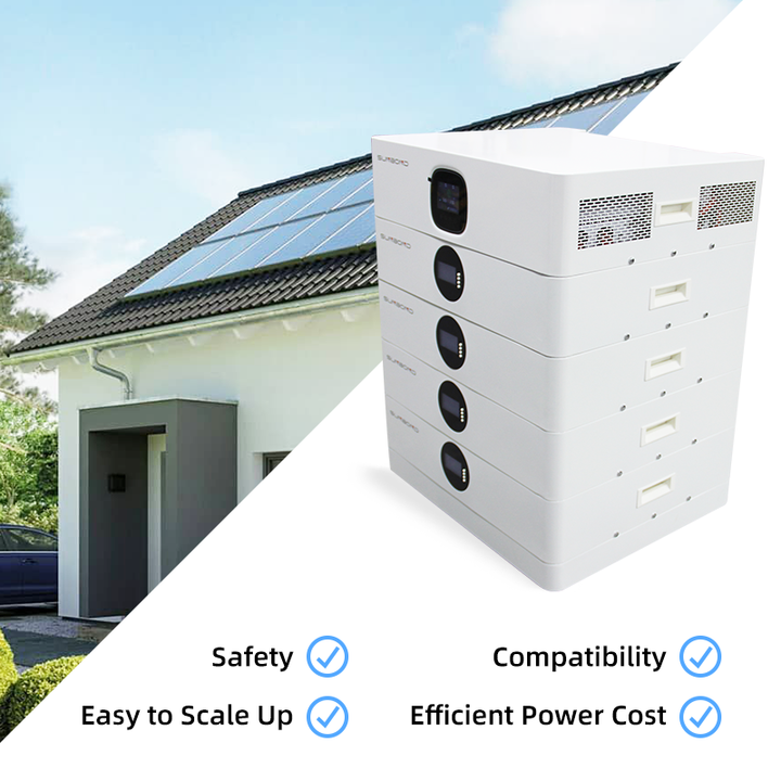 Active Equilibrium High Voltage Racked Solar LiFePO4 Battery 10kW 50kW Complete On Off Grid Energy Storage Power System SUNBOND