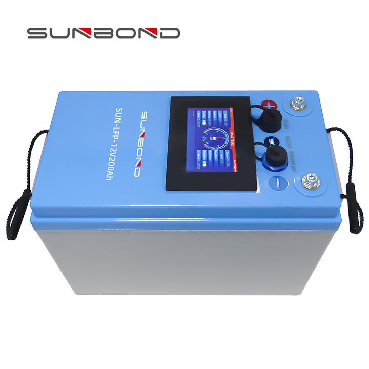 Rechargeable 12V 100AH LiFePO4 Battery with Built-in BMS for Solar Energy Storage Systems SUNBOND