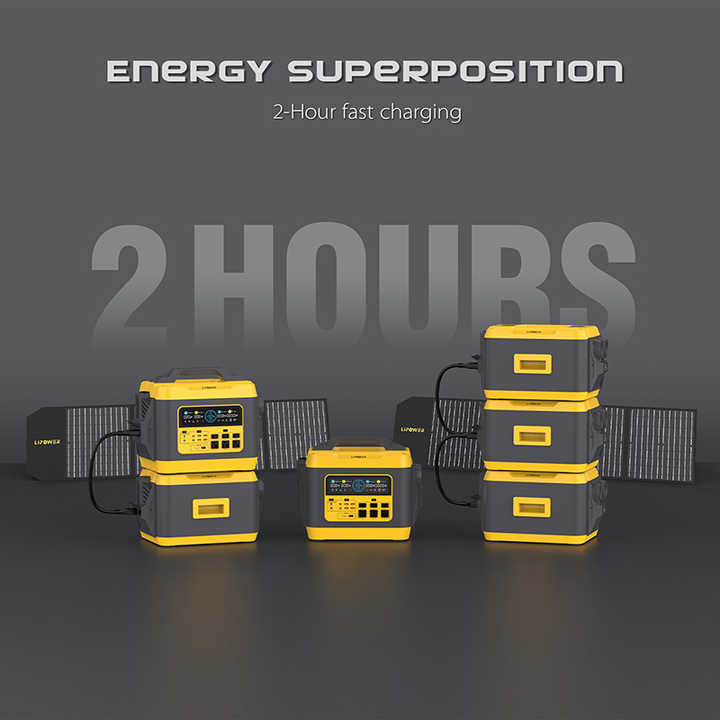 Portable Power Station 3000W Pure Sine Wave 2880Wh LiFePO4 Battery Solar Generator for RV Outdoor Trips Lipower