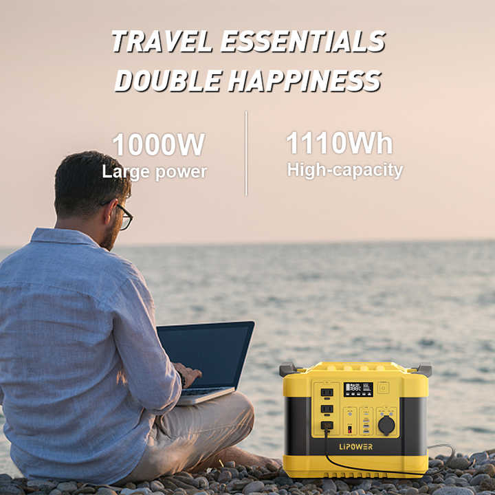 Portable Power Station 1000W Fast Solar Charging for Electric Vehicles with LiFePO4 Battery and Pure Sine Wave Inverter Lipower