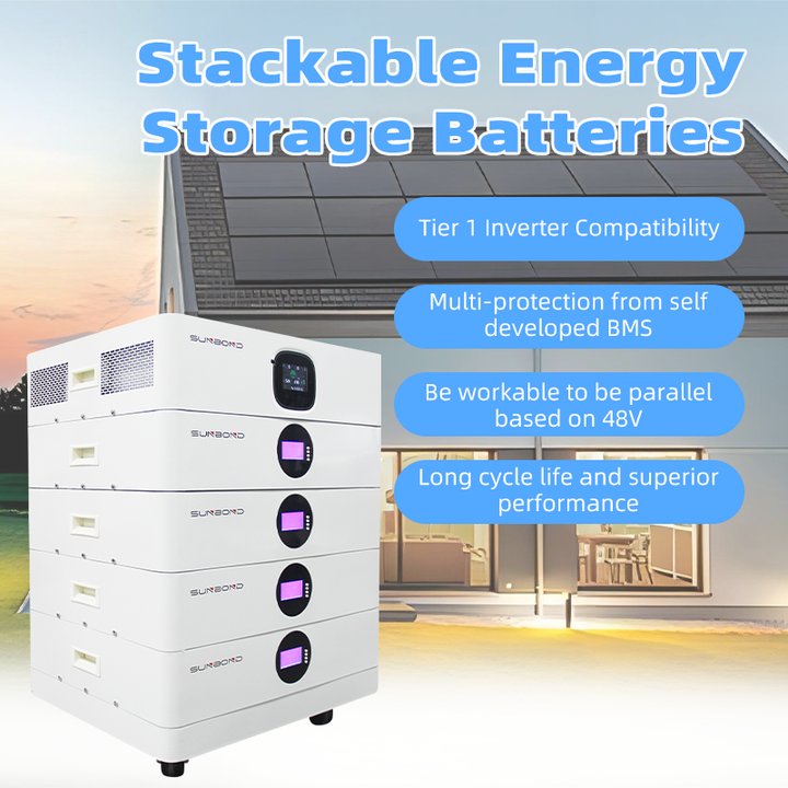 Active Equilibrium High Voltage Racked Solar LiFePO4 Battery 10kW 50kW Complete On Off Grid Energy Storage Power System SUNBOND