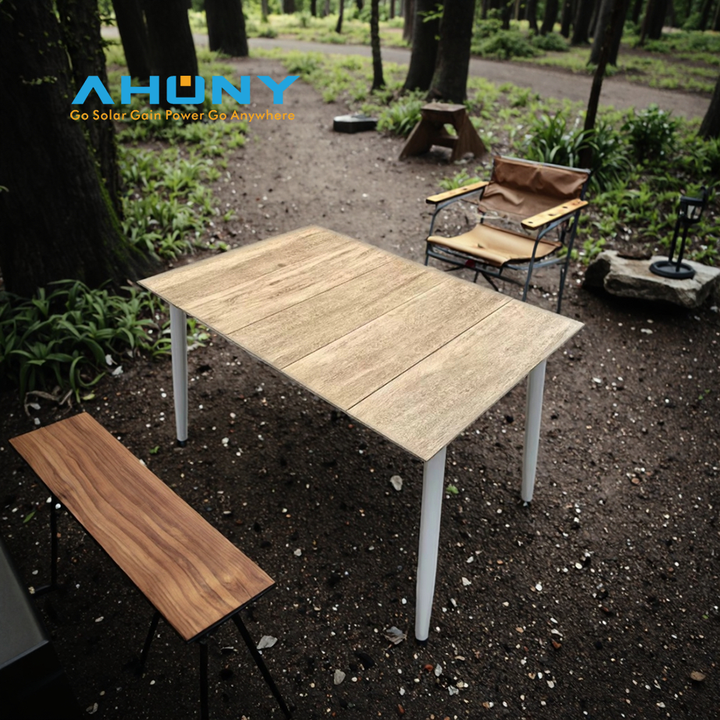 Portable Solar Powered LED Light Table 15W Quick Charging for Outdoor Picnic Camping AHONY
