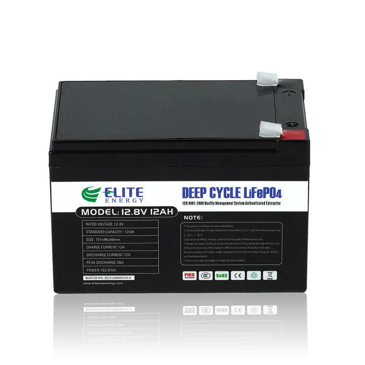 Rechargeable 18650 26650 32650 12V 6ah 7ah 8ah 10ah 12ah 15ah 18ah Lithium Ion Battery Pack for Energy Storage Systems LiFePO4 Battery Elite