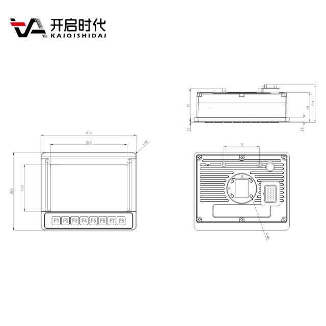 PLC Controller Module Digital Programmable Logic Controllers with HMI 7" Screen 168MHz Frequency IP65 Rated for Industrial Automation KQ-tech